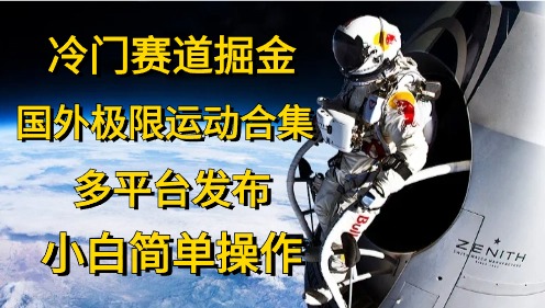 冷门赛道掘金，极限运动合集，多平台发布，小白简单操作-91集赚创业网