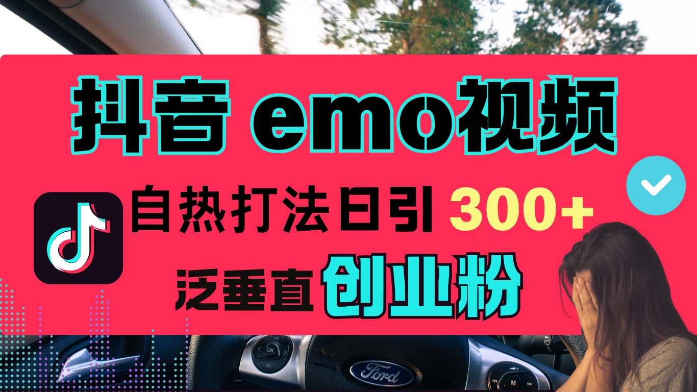 抖音“EMO视频”自热流打法，日引300+泛垂直创业粉-91集赚创业网