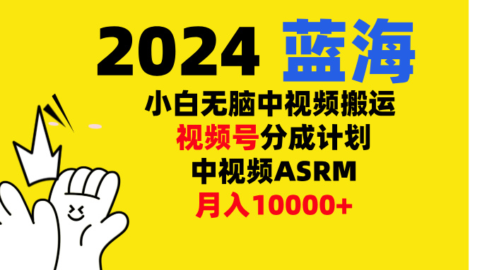 小白无脑复制-中视频视频号-分成计中视频ASRM-91集赚创业网