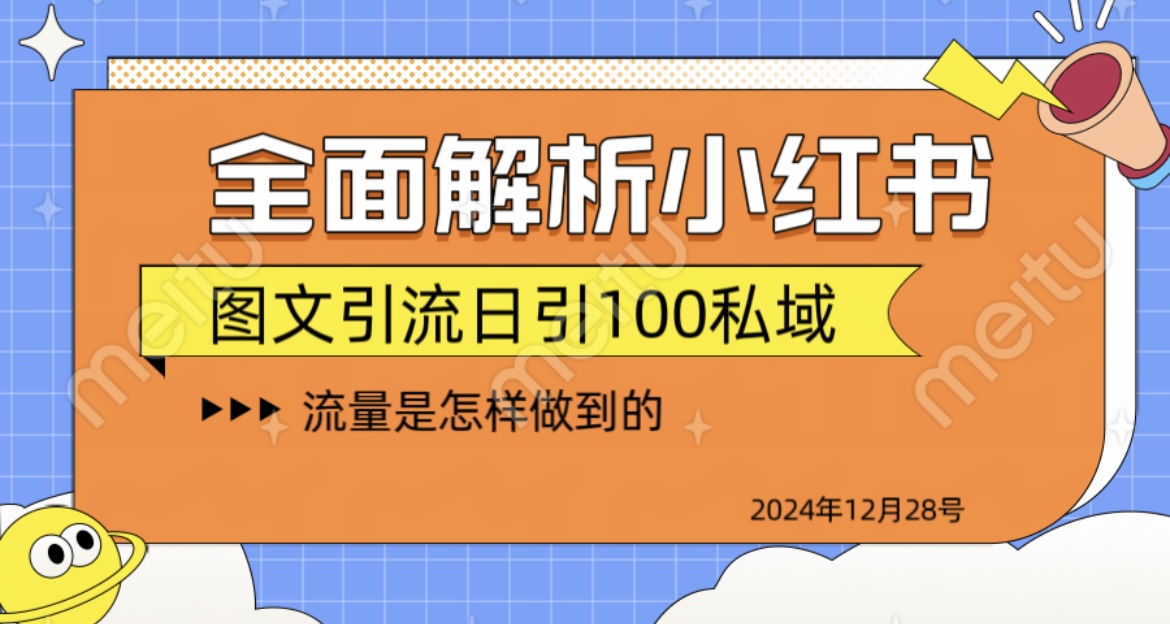 全面解析小红书图书引流日引100私域-91集赚创业网