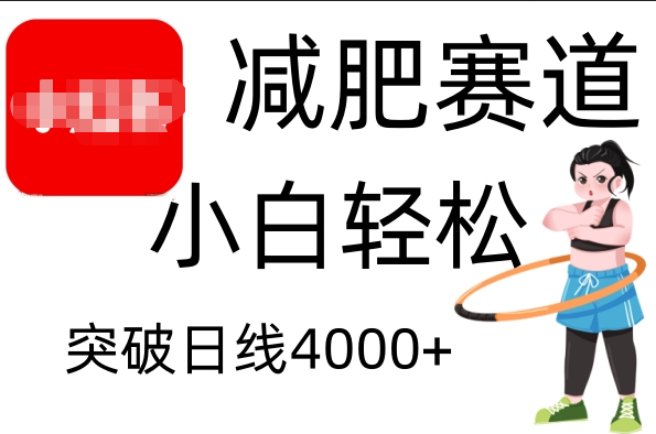 小红书减肥赛道，小白轻松日利润4000+-91集赚创业网