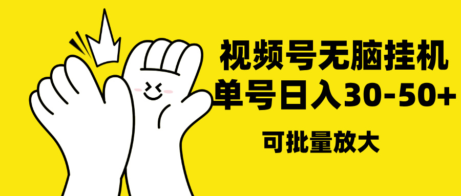 视频号无脑挂机，单号30-50+，可批量放大-91集赚创业网