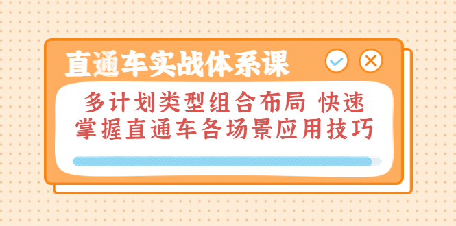 【副业项目3910期】直通车实战体系课：多计划类型组合布局，快速掌握直通车各场景应用技巧-91集赚创业网