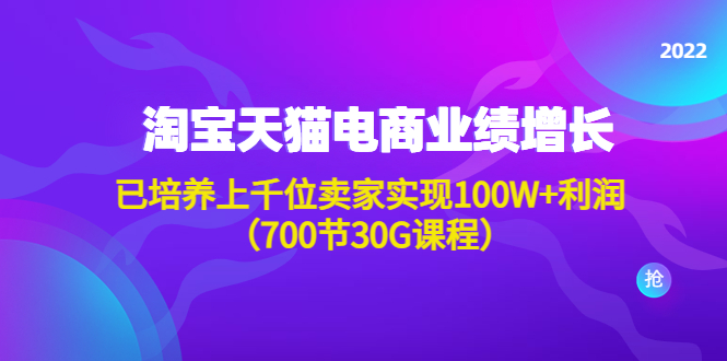 【副业项目4675期】淘系天猫电商业绩增长：已培养上千位卖家实现100W+利润（700节30G课程）-91集赚创业网