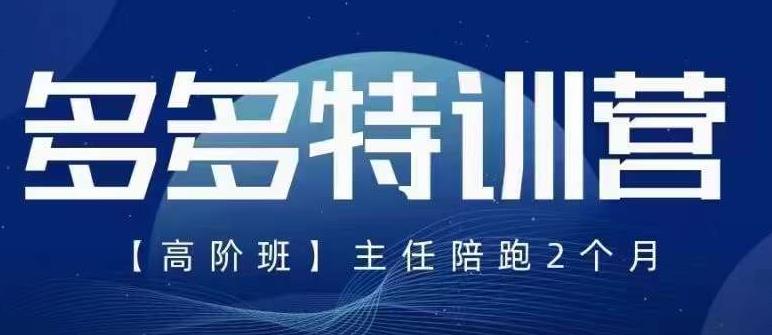 【副业项目6086期】纪主任·5月最新多多特训营高阶班，玩法落地实操，多多全掌握-91集赚创业网