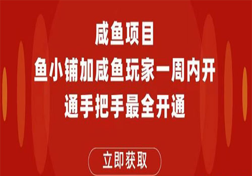 【副业项目6067期】2023闲鱼项目鱼小铺加闲鱼玩家认证一周内开通，手把手最全开通-91集赚创业网