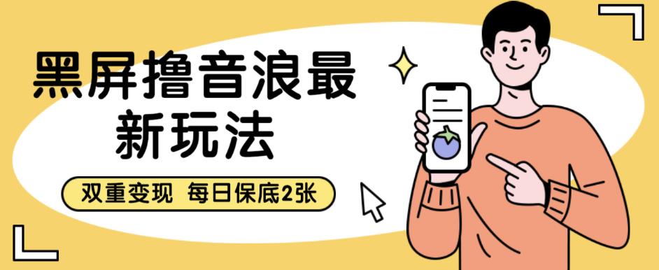 【副业项目6609期】黑屏撸音浪最新玩法，双重变现，每日保底2张【揭秘】-91集赚创业网