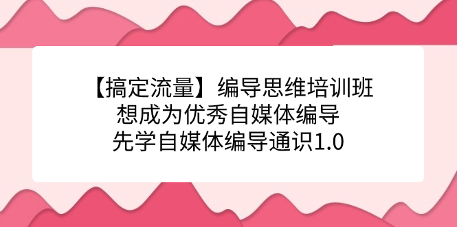【副业项目7456期】编导思维培训班，想成为优秀自媒体编导先学自媒体编导通识1.0-91集赚创业网