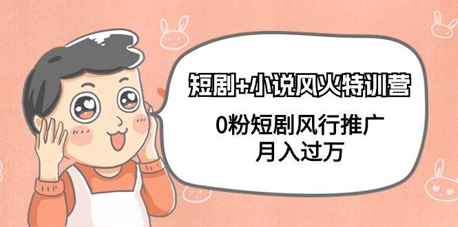 短剧+小说风火特训营，0粉短剧风行推广，月入过万（102节课）-91集赚创业网
