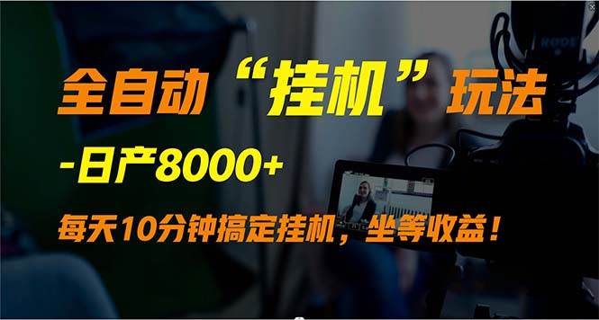 全自动“挂机”玩法，实现睡后收入，日产8000+-91集赚创业网