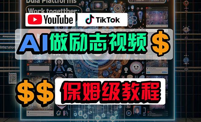 利用AI制作励志视频，在YouTube和TikTok赚钱，小白可做（附工具）-91集赚创业网