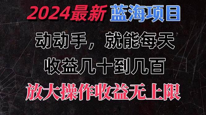 有手就行的2024全新蓝海项目，每天1小时收益几十到几百，可放大操作收…-91集赚创业网