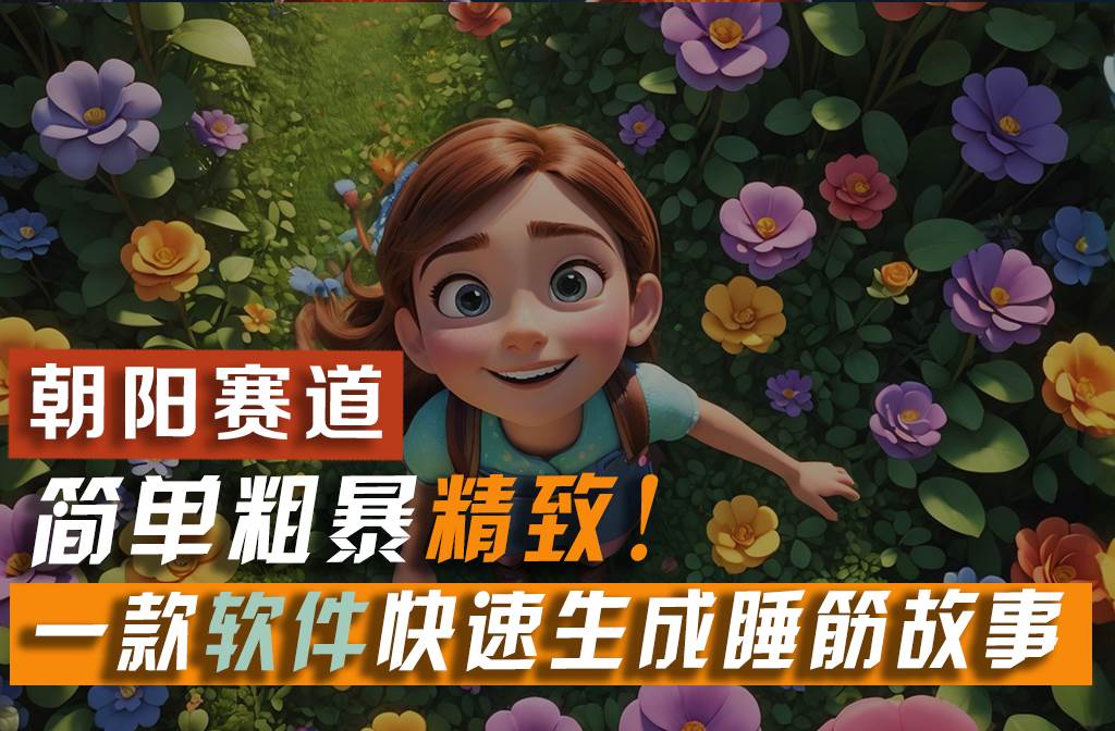 利用一款软件5分钟一条爆款睡前故事，简单粗暴精致！小白月入2w+-91集赚创业网