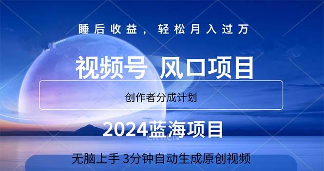 2024蓝海项目,3分钟自动生成视频,月入过万-91集赚创业网