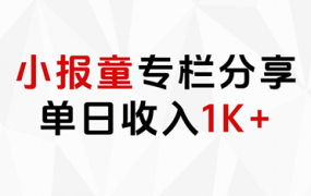 小报童专栏分享，当日收入1K+-91集赚创业网