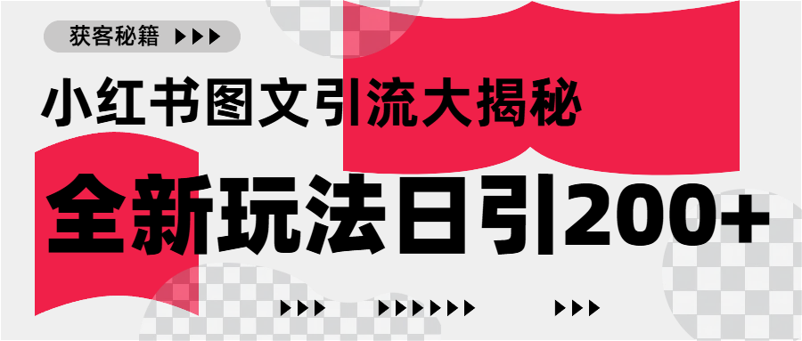 小红书图文引流，只需一张图片即可撬动百万流量，日引200+创业粉-91集赚创业网