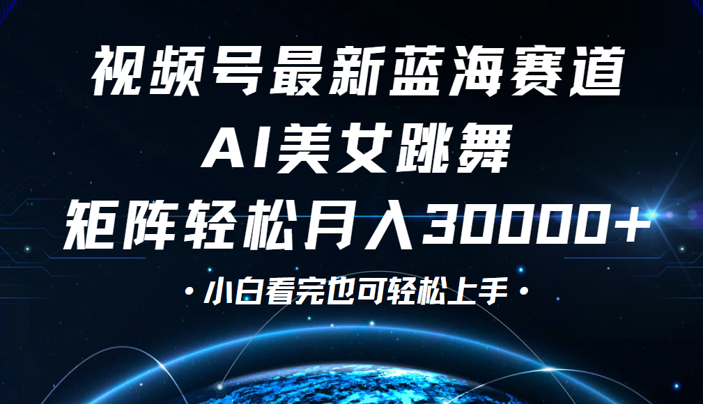 视频号蓝海赛道玩法，当天起号，拉爆流量收益，小白也能轻松月入30000+-91集赚创业网