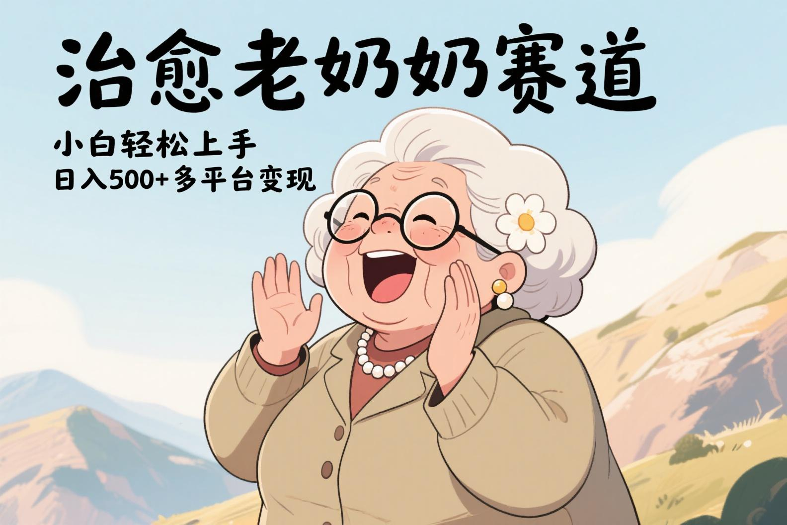 视频号治愈老奶奶赛道，小白轻松上手，日入500+多平台变现-91集赚创业网