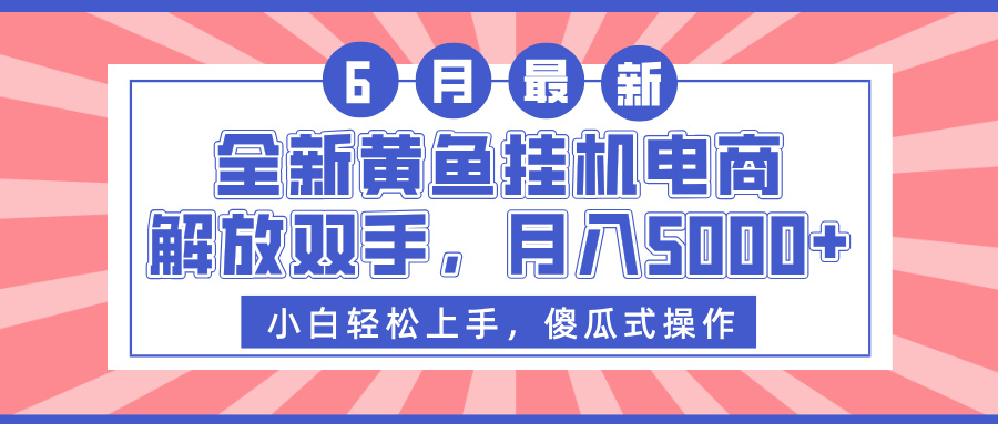全新黄鱼挂机电商，解放双手，月入5000+-91集赚创业网