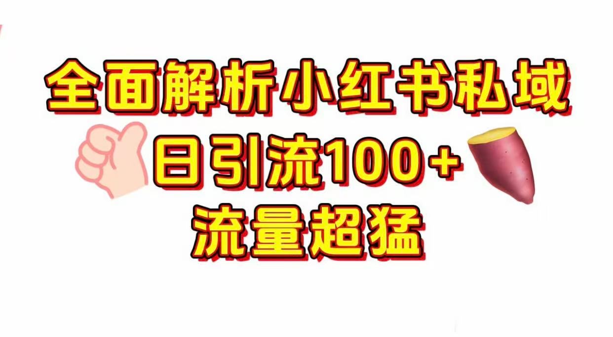小红书私域引流 每天加100+-91集赚创业网