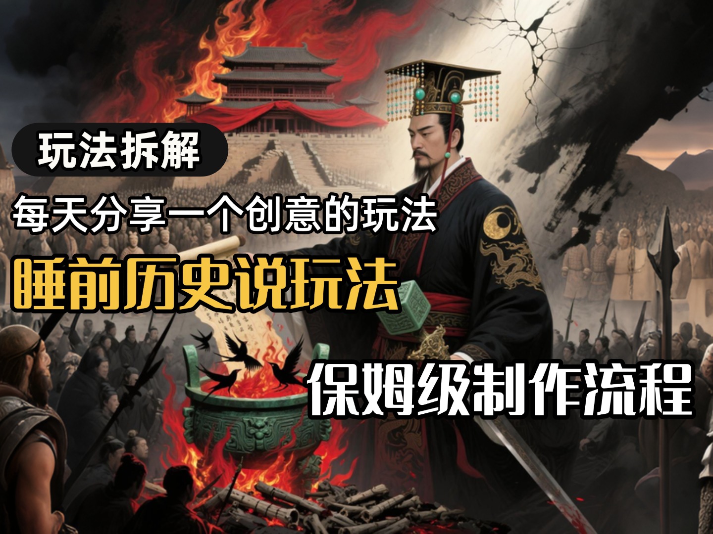 13条作品涨粉24.5万，全流程拆解睡前历史说，保姆级教程-91集赚创业网