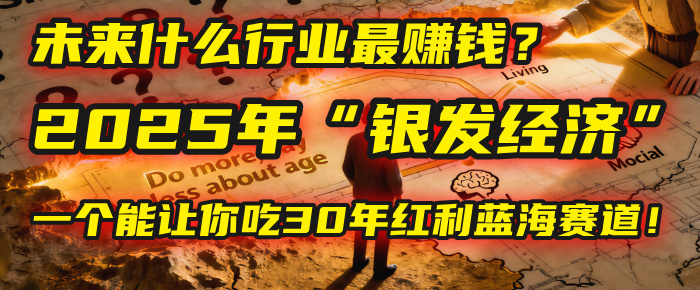 未来什么行业最赚钱？马哥揭秘2025年“银发经济”：一个能让你吃30年红利的蓝海赛道！-91集赚创业网