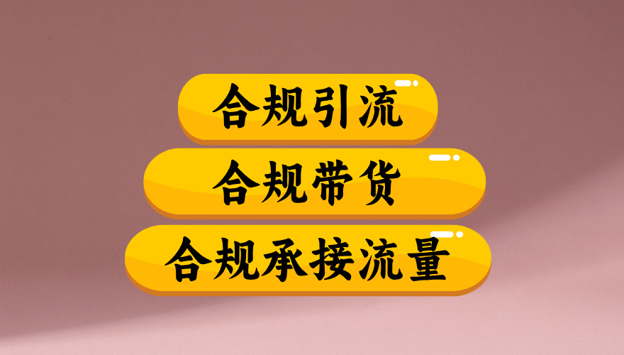 合规引流、合规并且高效地做带货、合规承接流量(揭秘)-91集赚创业网
